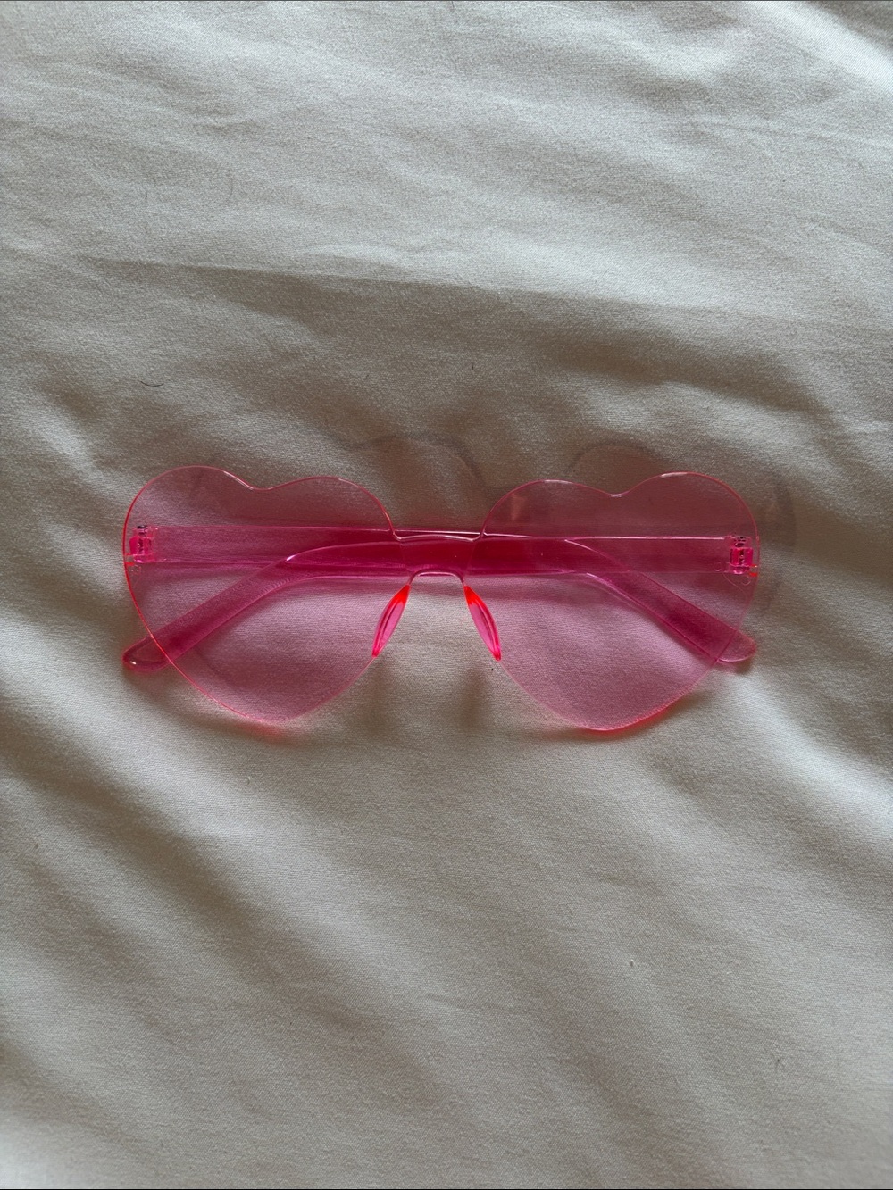 Women’s Pink Heart Sunglasses - Trendy